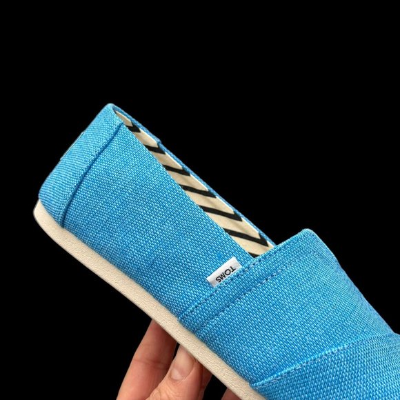 Toms Alpargata Womens Slip on Casual Shoes Size 7 Blue Lightweight & Comfortable - Picture 4 of 16